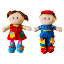 Load image into Gallery viewer, Girl & Boy Adorable Plush Dolls Set