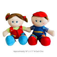 Load image into Gallery viewer, Girl & Boy Adorable Plush Dolls Set