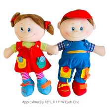 Load image into Gallery viewer, Girl & Boy Adorable Plush Dolls Set
