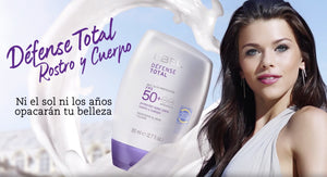 Defense Total Face & Body Sunscreens with SPF 50 • Waterproof, Sweat Proof