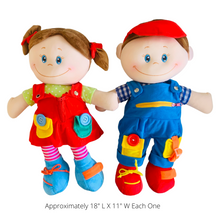 Load image into Gallery viewer, Girl &amp; Boy Adorable Plush Dolls Set