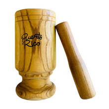 Load image into Gallery viewer, Puerto Rico Wood Tall Size Mortar &amp; Pestle (Pilón &amp; Maceta de Madera)