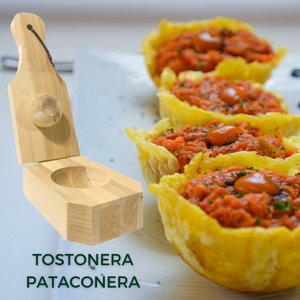 Tostonera for Stuffed Plantain Cups • 3 Styles to Choose From : Maracas, Coquí Taíno or Tinglar