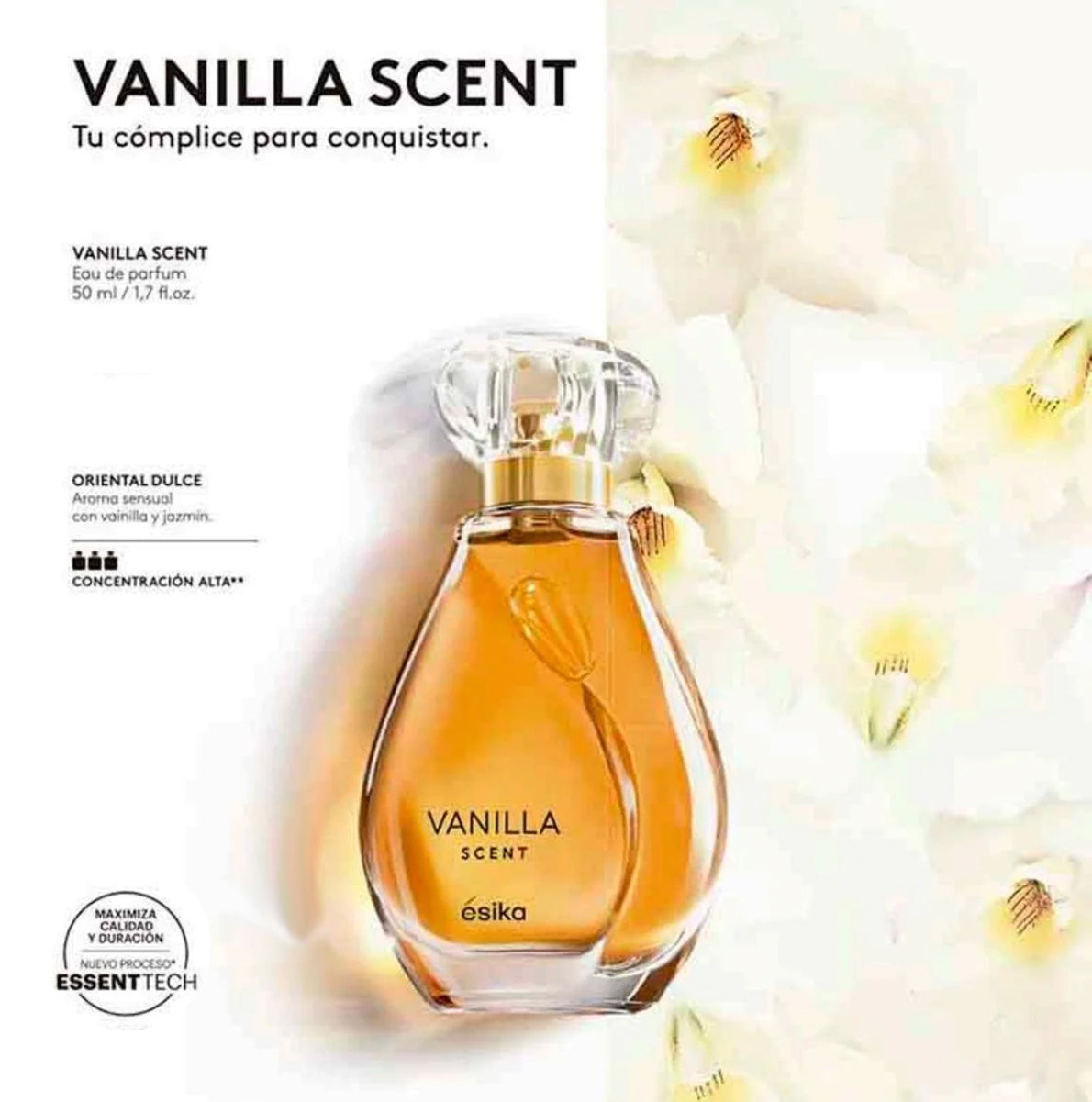 VANILLA SCENT ESIKA Eau de Parfum Atomiseur 50ml / 1,7 fl. Oz.